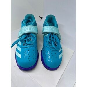 Adidas Powerlift 2.0 Womens Weightlifting Shoes Teal Purple Yellow AQ3317